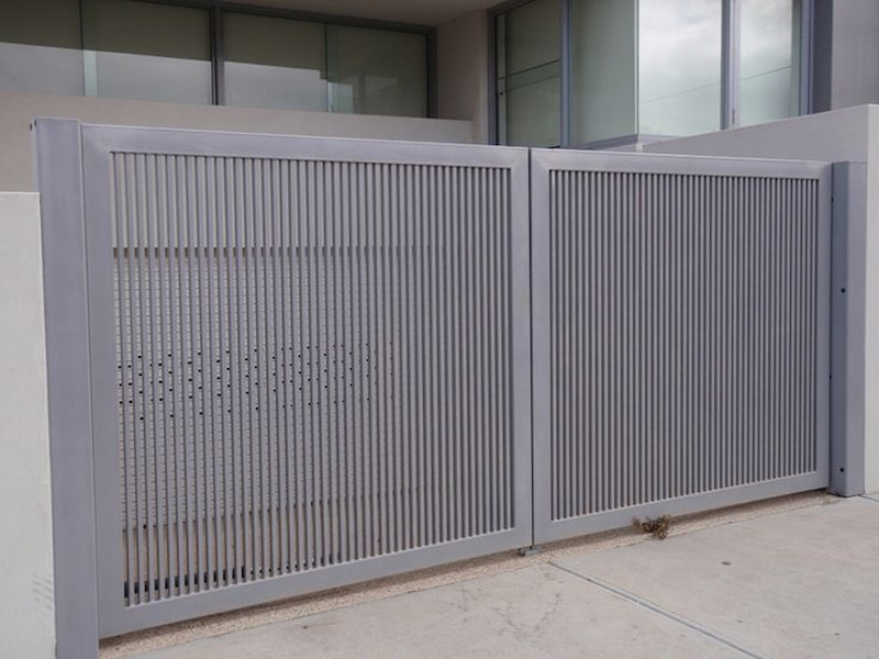 Minimalist Gray Iron Fence